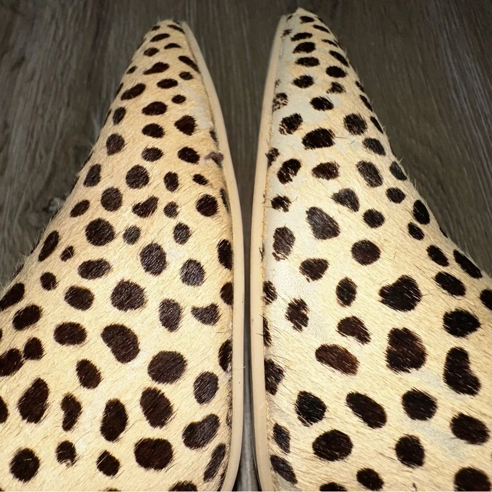 Dolce Vita Women’s Elmo Leopard Calf Hair Pointed Toe Slides Preppy Brown SZ 10 - Picture 15 of 15